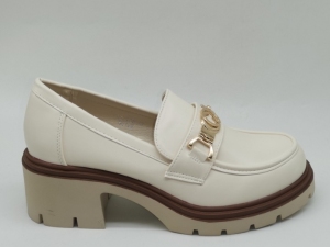 Mokasyny damskie na koturnie (36-41) YX23208 WHITE