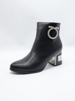Botki damskie ocieplane na obcasie (36-41) T2312-1 BLACK