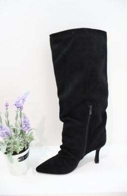 Kozaki damskie na szpilce (36-41) 2582A BLACK