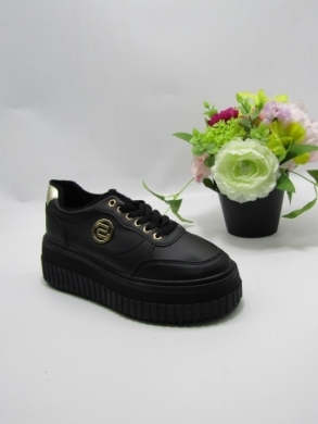 Buty sportowe damskie na płaskim (36-41) XLL-23192 BLACK