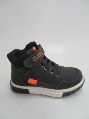 Botki chłopięce jesienne (26-31) P539 BLACK/ORANGE