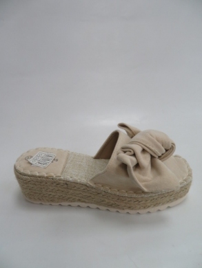 Klapki damskie na koturnie (36-41) 88-220 BEIGE
