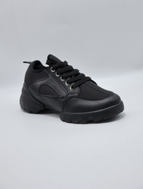Buty sportowe damskie na płaskim (36-41) LA212 BLACK