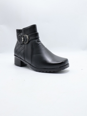 Botki damskie ocieplane na obcasie (36-41) 2602 BLACK