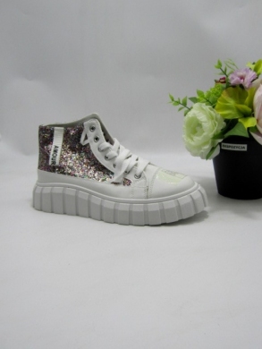 Buty sportowe damskie na płaskim (36-41) XLL23186 WHITE