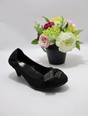 Czółenki damskie na obcasie (36-41) 5122-9 BLACK