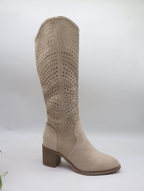 Kozaki damskie na obcasie (36-41) H251 BEIGE