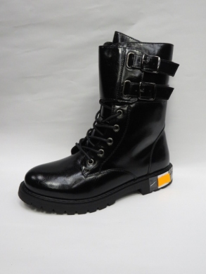 Kozaki damskie ocieplane na płaskim (36-41) F8873 BLACK