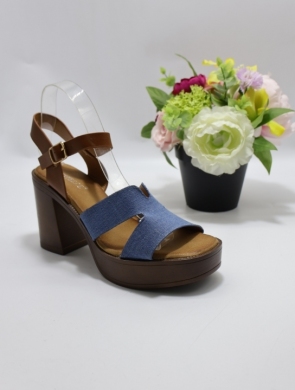 Sandały damskie na obcasie (36-41) 3802 BLUE