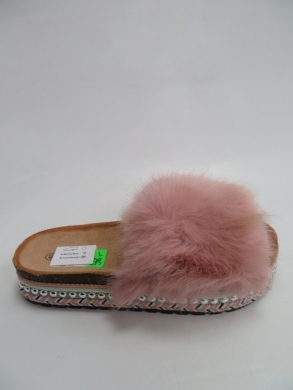 Klapki damskie z futerkiem (36-41) 806 DPINK