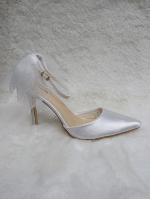 Sandały damskie na szpilce (36-41) CC223 WHITE