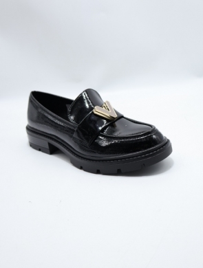 Mokasyny damskie na płaskim (36-41) 106 BLACK-L