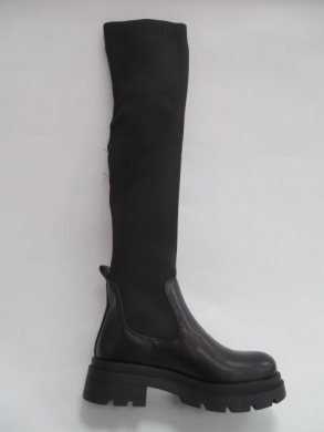 Kozaki damskie jesienne na płaskim (36-41) RXJ127 BLACK