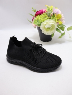 Buty sportowe damskie na płaskim (36-41) W065 BLACK