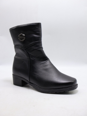 Botki damskie ocieplane na obcasie (37-42) B703 BLACK