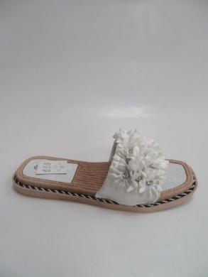 Klapki damskie na płaskim (36-41) LS106 WHITE