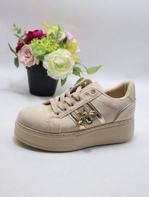 Buty sportowe damskie na płaskim (36-41) C3913 BEIGE