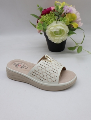 Klapki damskie na płaskim (36-42) 22601-8 WH