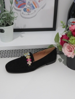 Mokasyny damskie na płaskim (36-41) H8-263 BLACK