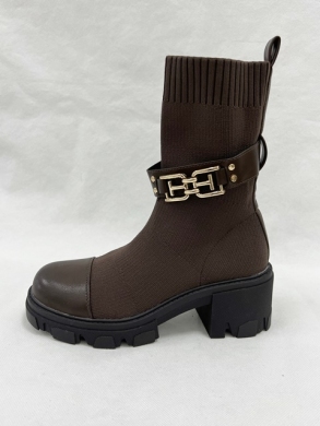 Botki damskie na obcasie (36-41) RXJ180 BROWN