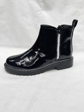 Botki damskie ocieplane na płaskim (36-41) 156 BLACK