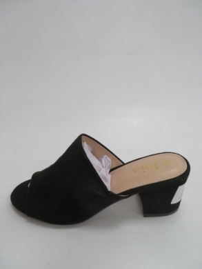 Klapki damskie na obcasie (36-41) F-38 BLACK