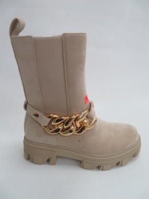 Botki damskie jesienne na płaskim (36-41) 1058 BEIGE