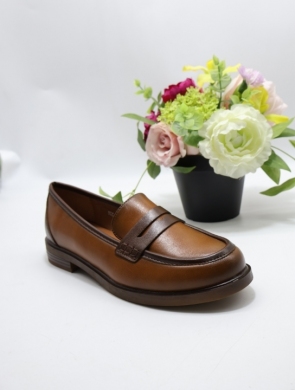 Półbuty damskie na płaskim (36-41) YCC-118 BROWN