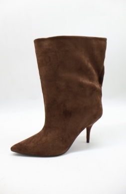 Botki damskie ocieplane na szpilce (36-41) H8-1361A BROWN