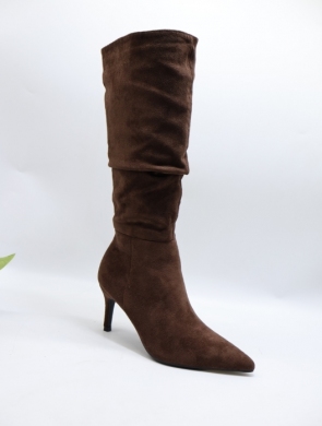 Kozaki damskie na szpilce (36-41) 6336A BROWN