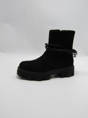 Botki damskie ocieplane na płaskim (36-41) NS305 BLACK
