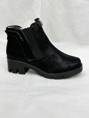 Botki damskie ocieplane na obcasie (36-41) E072 BLACK
