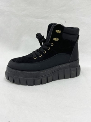 Botki damskie na płaskim (36-41) 19510 BLACK