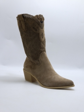 Kozaki damskie na obcasie (36-41) 7626a khaki