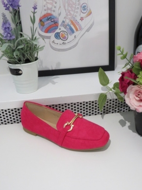 Mokasyny damskie na płaskim (36-41) 100-249 FUCHSIA