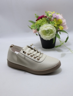Buty sportowe damskie na płaskim (36-41) 81216-3 BEIGE