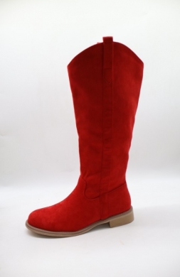 Kozaki damskie na płaskim (36-41) LQ166 RED