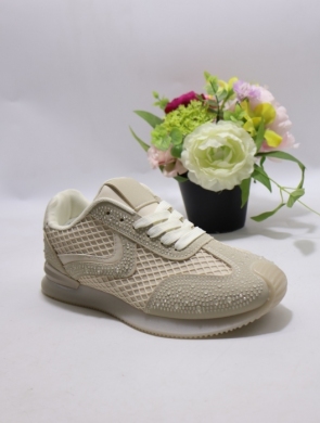 Buty sportowe damskie na płaskim (36-41) K1773 BEIGE