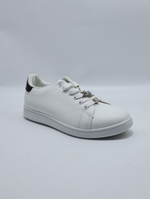 Buty sportowe damskie na płaskim (36-41) 81380-2 WH/BLACK
