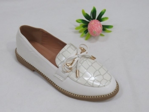 Mokasyny damskie na płaskim (36-41) 8035 WHITE