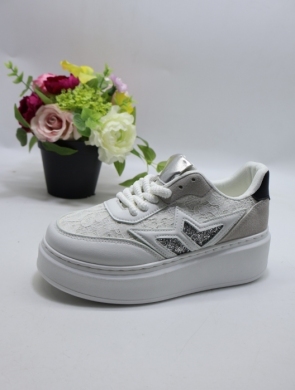 Buty sportowe damskie na płaskim (36-41) YY-113 WHITE