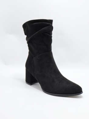 Botki damskie ocieplane na obcasie (36-41) HQ339 BLACK