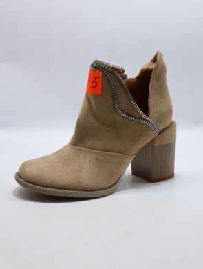 Botki damskie na obcasie (36-41) A5713-63 KHAKI