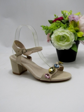 Sandały damskie na obcasie (36-41) LE-553 BEIGE