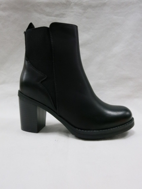 Botki damskie ocieplane na obcasie (36-41) 9907 BLACK