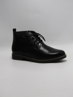 Botki damskie ocieplane na płaskim (36-41) B8210-1 BLACK PU