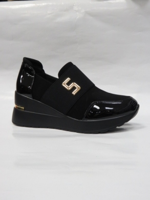 Buty sportowe damskie na koturnie (36-41) 7009 BLACK
