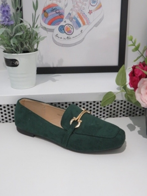 Mokasyny damskie na płaskim (36-41) 100-249 GREEN