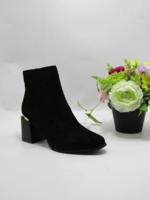 Botki damskie ocieplane na obcasie (36-41) 7606-2 BLACK