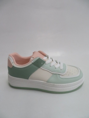 Buty sportowe damskie na płaskim (36-41) AB989 WH/GREEN